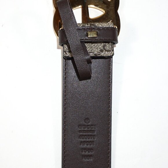 GUCCI Textured Supreme Canvas Interlocking GG 39 mm MARMONT Belt 75/30 - Picture 2 of 3